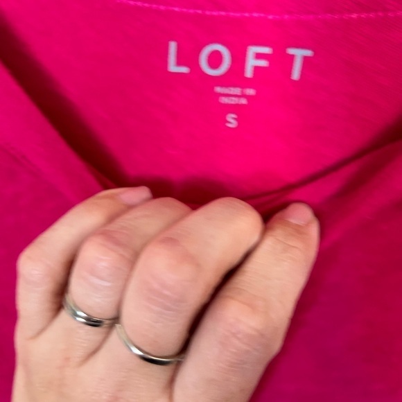 LOFT small, fuchsia, pink long sleeve top - Picture 7 of 7